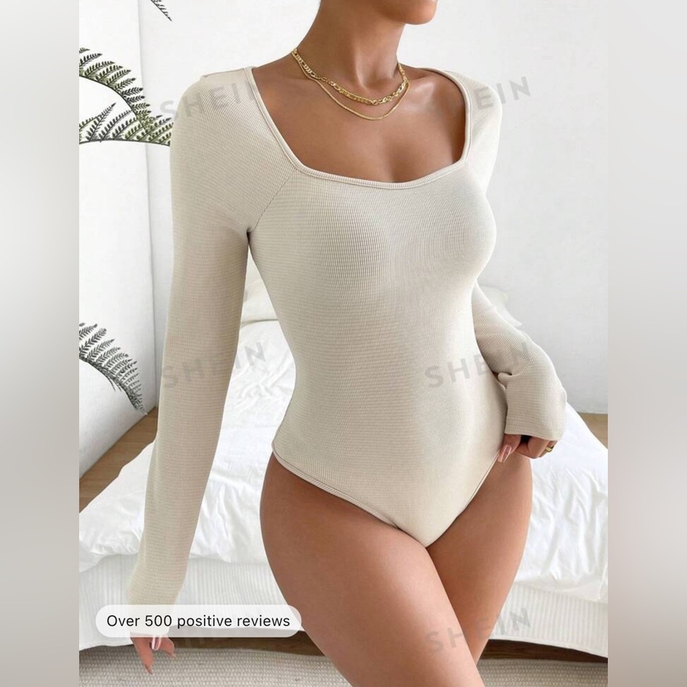 White long sleeve bodysuit